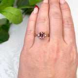 14k Rose Gold 1.60 Carat Pink Genuine Natural Tourmaline Diamond Ring (#J7535)