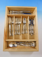 Royal Rose by Wallace Sterling Silver Flatware Set for 6 Service 34 Pieces