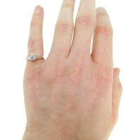 14k White Gold Genuine Natural Diamond Solitaire Engagement Ring .47ct (#J3265)