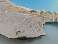 Whiting Sterling Silver Fish Serving Set Engraved with Flowers 11"
