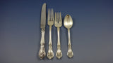 Chateau Rose by Alvin Sterling Silver Flatware Set For 12 Service 104 Pieces