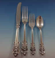 Grande Baroque by Wallace Sterling Silver Flatware Set 12 Service Dinner 53 Pcs