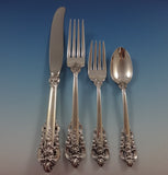 Grande Baroque by Wallace Sterling Silver Flatware Set 12 Service Dinner 53 Pcs