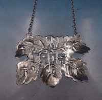 Sterling Silver Liquor Label "Port" Cast Leaf 2 1/8" x 1 1/2" (#6862)