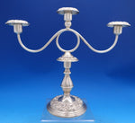 Repousse by Kirk Sterling Silver Candelabra 3-Light #119F 10 1/4" x 12" (#7499)