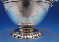 French Sterling Silver Cup and Saucer 2pc GW Winged Cherub Applied Border #8422
