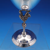 Reed and Barton Sterling Silver Wine Goblet w/ 3-D Rooster #X55 4" x 3" (#8095)