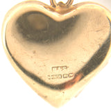 9k Yellow Gold Heart Shaped Locket with Engraved Flowers (#J6431)