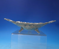 Silver on Copper Candy Dish Square with Handles Fancy Roses 5 3/4" (#6487)