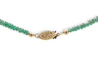 40 Carat TW Genuine Natural Emerald Faceted Bead Necklace w/14k Clasp 16" #J7236