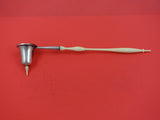 John Hasselbring Sterling Silver Candle Snuffer #17 carved ivory handle 10 7/8"