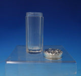 Sterling Silver Dresser Jar with Daisies on Lid c.1910 3 3/4" x 1 1/4" (#5546)