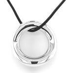 Christofle Sterling Idole de Christofle Pendant Necklace on Black Cord (#J6195)