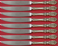 Francis I Script by Reed & Barton Sterling Steak Knife Set 8pc Not Serr Custom