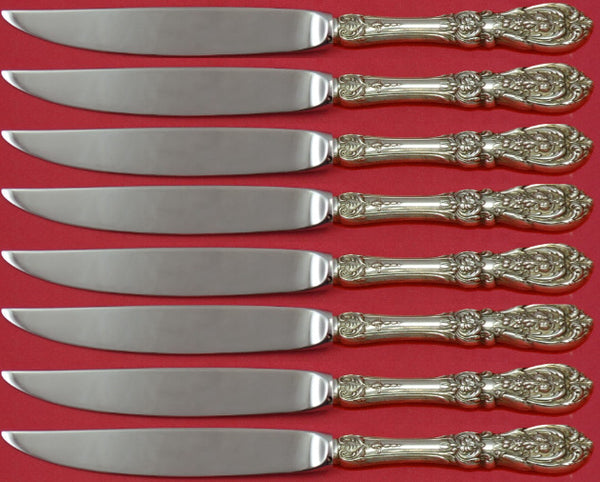 Francis I Script by Reed & Barton Sterling Steak Knife Set 8pc Not Serr Custom