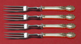 Brocade by International Sterling Silver Fruit Fork Set 4-piece HHWS 6" Custom