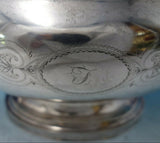 Coin Silver Tureen w/ Cover Applied 3-D Grasshopper Ring Handles 55.1ozt (#6036)
