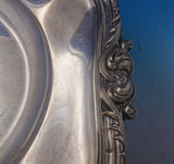 Odiot French .950 Silver Platter Oval with Swirled Scrolls 92.2 ozt. (#5684)