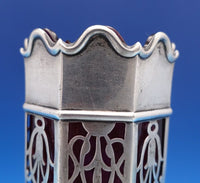 W. Lister and Sons English Estate Sterling Silver Vase with Glass #7728 (#8121)