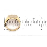 10k Yellow Gold Men's Blank Signet RIng with Brushed Finish Size 7.5 (#J6639)