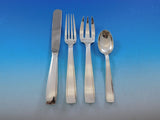 Art Deco Puiforcat French 950 Sterling Silver Flatware Set Dinner Service 125 pc