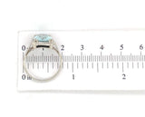 14k White Gold Filigree 3.12 Carat Genuine Natural Aquamarine Ring (#J7158)