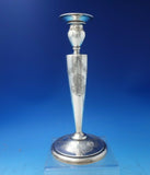 Black Starr and Frost Sterling Silver Candlestick Pair Bright-Cut #108 (#5460)