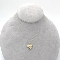 14k Yellow Gold Heart Locket Pendant Small and Plain Jewelry (#J6230)