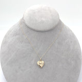 14k Yellow Gold Heart Locket Pendant Small and Plain Jewelry (#J6230)