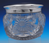 Faneuil by Tiffany and Co Sterling Silver Cut Crystal Tobacco Jar 11.7ozt. #8938