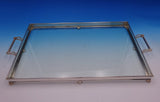 George Henckel Arts and Crafts Sterling Silver Glass Serving Tray #121H (#9035)