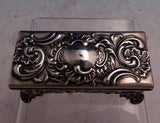 Louvre by Shiebler Sterling Silver Stamp Box #2744 1 3/8" x 3 5/8" (#8714)