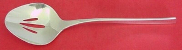 Vision by International Sterling Silver Serving Spoon Pierced Orig 9 1/8" Modern
