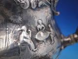 English Victorian Sterling Silver Tea Pot 3-D Finial Figural Japanesque (#6465)