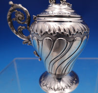 Louis XV by Puiforcat French Sterling Silver Mustard Pot with Spoon (#8329)