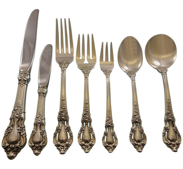 Eloquence by Lunt Sterling Silver Flatware Set For 8 Service 63 Pieces