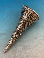 English Sterling Silver Tussie Mussie Posey Posy Holder with Jaws C1874 (#J1201)