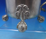 Tinn Norge Norwegian Pewter Tankard Hinged Cover Ball Claw Feet #507/2 (#6859-2)