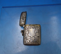 Smith and Bartlam English Estate Sterling Silver Match Safe Vermeil Ivy #6842-2