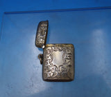 Smith and Bartlam English Estate Sterling Silver Match Safe Vermeil Ivy #6842-2