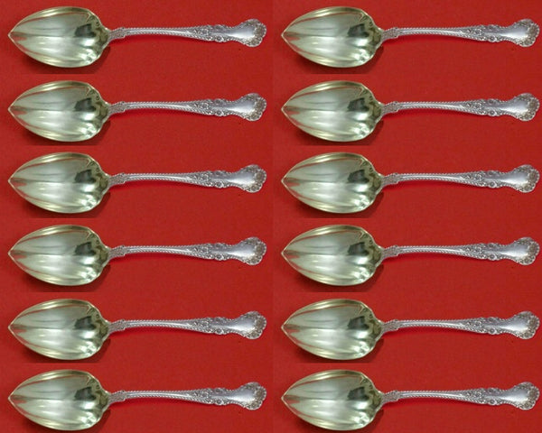 Cambridge Gorham Sterling Silver Grapefruit Sp Custom Set 12 pcs 5 3/4" Fluted