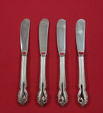 Breton Rose by International Sterling Silver Butter Spreader HH Set 4 pcs 6 1/4"