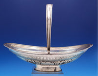 English Georgian Sterling Silver Basket Swing Handle Repoussed 1803 London #7823