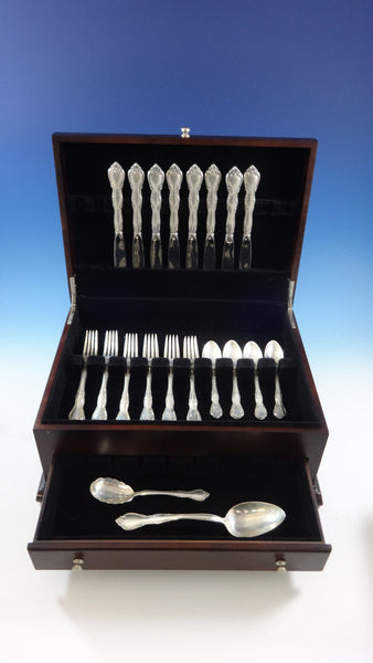 Rose Tiara by Gorham Sterling Silver Flatware Set for 8 Service 34 Pieces