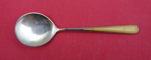 Norwegian Sterling Silver Ice Cream Spoon vermeil enameled gold 4 3/4"