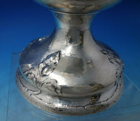 Gorham Sterling Silver Large Vase Hand Hammered w/ Vine Handles & Roses (#6232)
