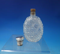 Sterling Silver and Cut Crystal Perfume Bottle circa 1900 4" x 2 1/4" (#5932)