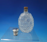 Sterling Silver and Cut Crystal Perfume Bottle circa 1900 4" x 2 1/4" (#5932)