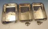 Bead by Walker & Hall Sterling Silver Covered Vegetable Dish & Extra Cover #2645
