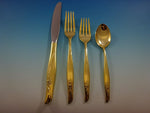 Sea Rose Gold by Gorham Sterling Silver Flatware Set For 8 Service Vermeil 32 Pc